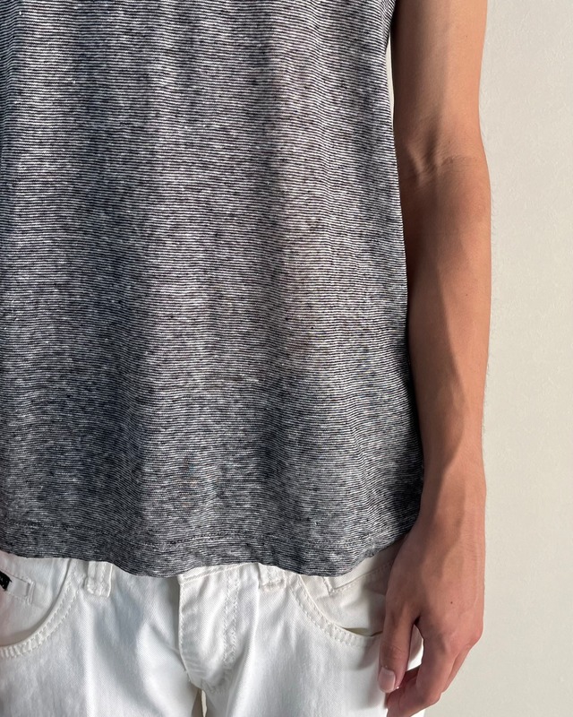 【DIESEL】micro border raglan top
