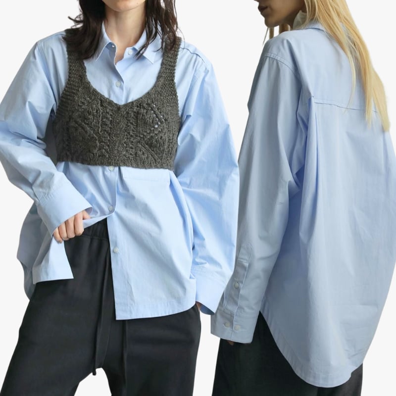 【 anuke 】Highcount Over Shirts