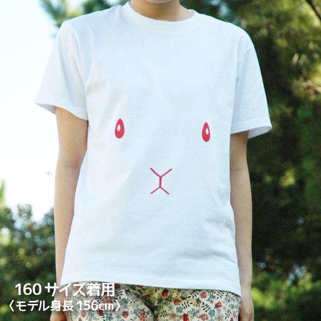 【再販】うさぎフェイス Tシャツ〈S/M/L〉