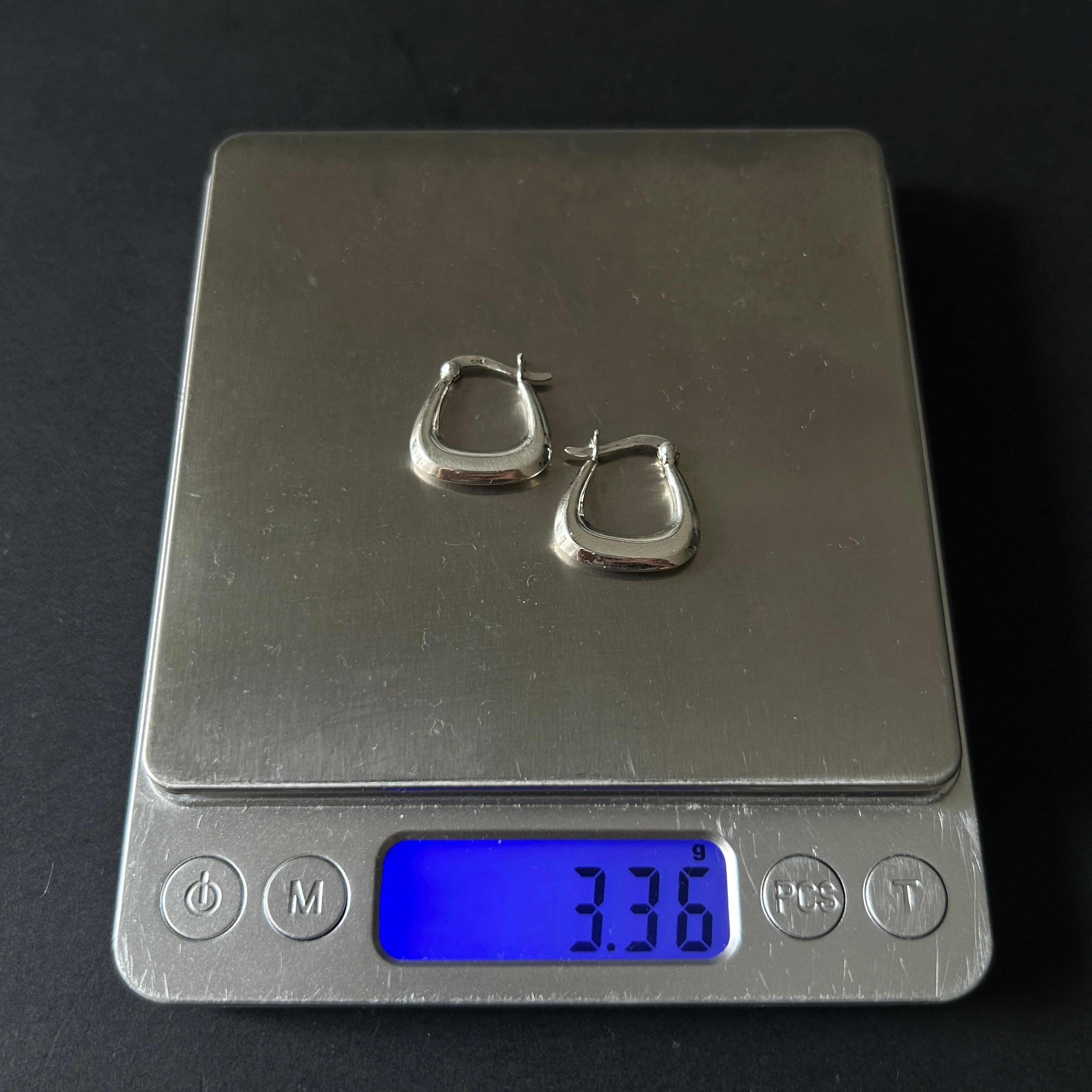 シルバー925 silver スクエアフープピアス/軽研磨仕上げ/両耳 | envy