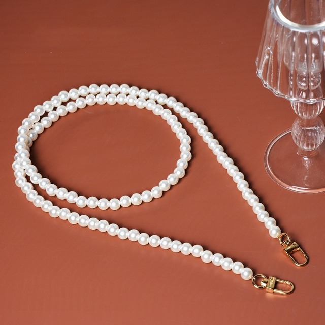 ニットバッグ・ハンドバッグ 斜めがけ用 パールストラップ 120cm BA00493