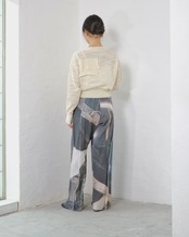 kotoha yokozawa - Graphic Yoryu Pants ：Mono Coil｜グラフィック楊柳／風景プリント／size 4