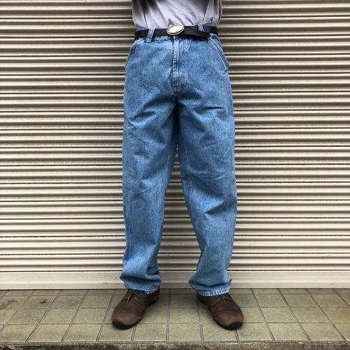00s アメリカ古着 urban PIPELINE デニム ペインターパンツ ジーンズ ブルー ストレート 90s ヴィンテージ 31×32 80cm Mサイズ