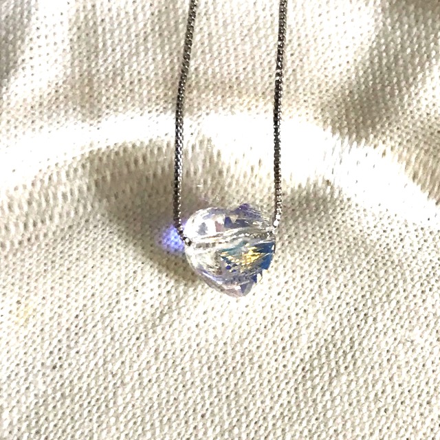 transparente heart necklace　