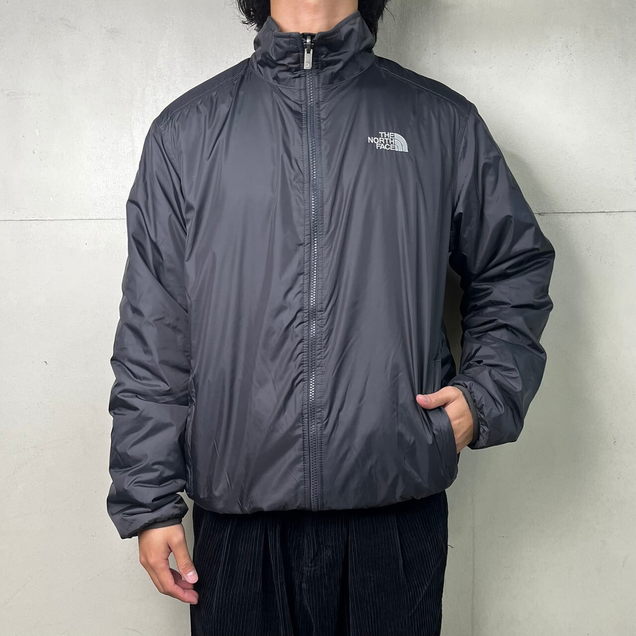 古着 ザノースフェイス THE NORTH FACE 700フィルパワー グースダウンベスト メンズS /eaa386264 THE NORTH FACE (ザ ノース フェイス) ナイロンジャケット ブラック サイズ:M