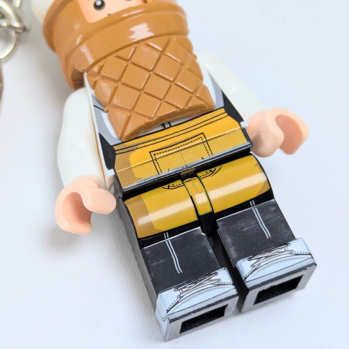 ★ブロックフィギュアキーホルダー★【 ソフトクリームくん！】  〚アメリカン雑貨 アメトイ〛