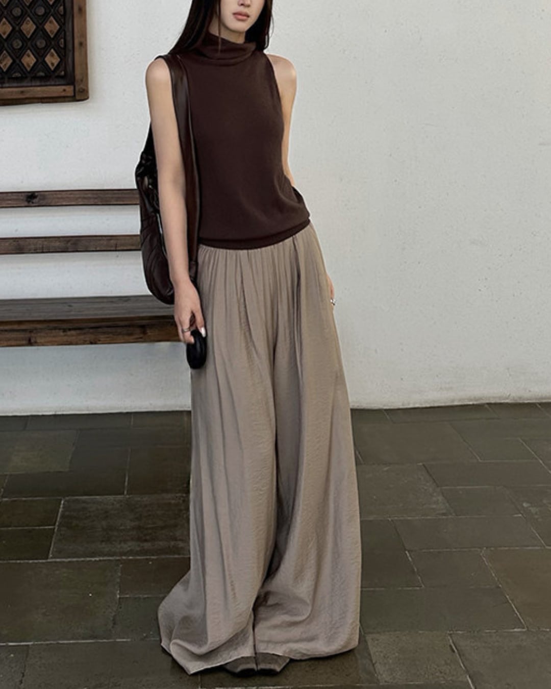 リラックスドレープワイドパンツ S26099
