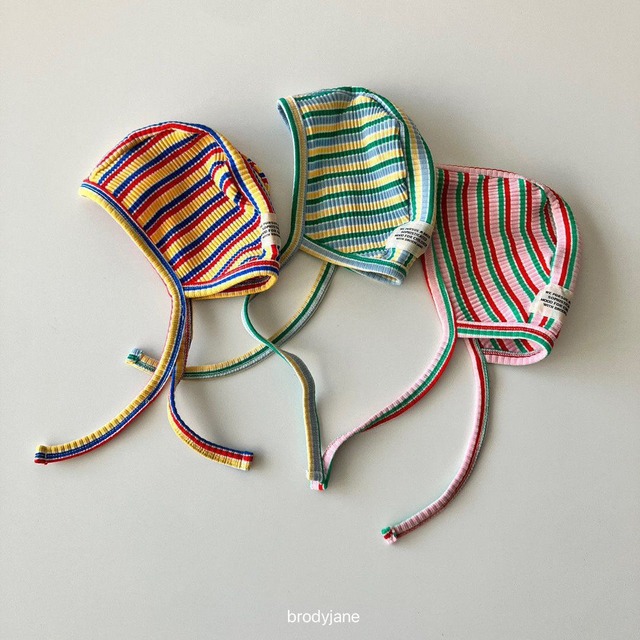 【取寄】brodyjane｜multi-stripe bonnet｜マルチストライプボンネット｜FREE｜baby