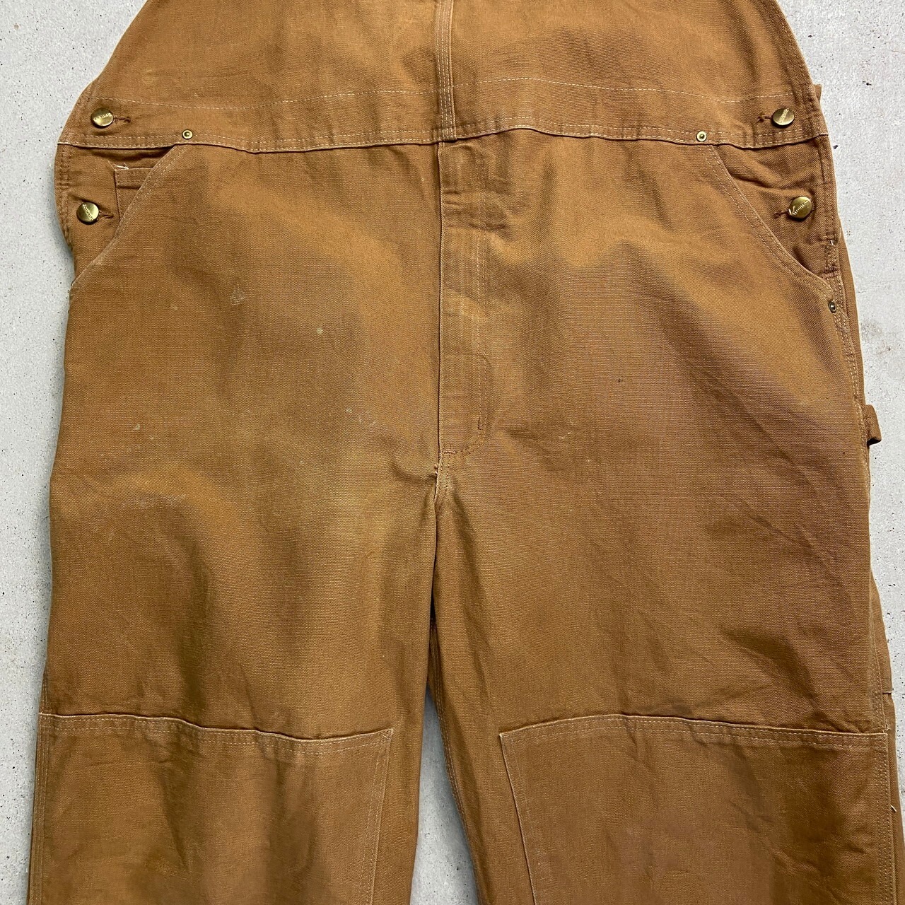 90年代 Carhartt カーハート ダック地 オーバーオール ダブルニー 