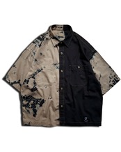 【数量限定販売】黒染めツイルワークシャツ　冷たい砂漠