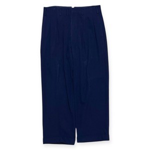 50s｜スラックス｜コットンギャバジン 2タック Hook-Flex Talon ZIP｜ネイビー｜サイズW32 L37｜コンディションB