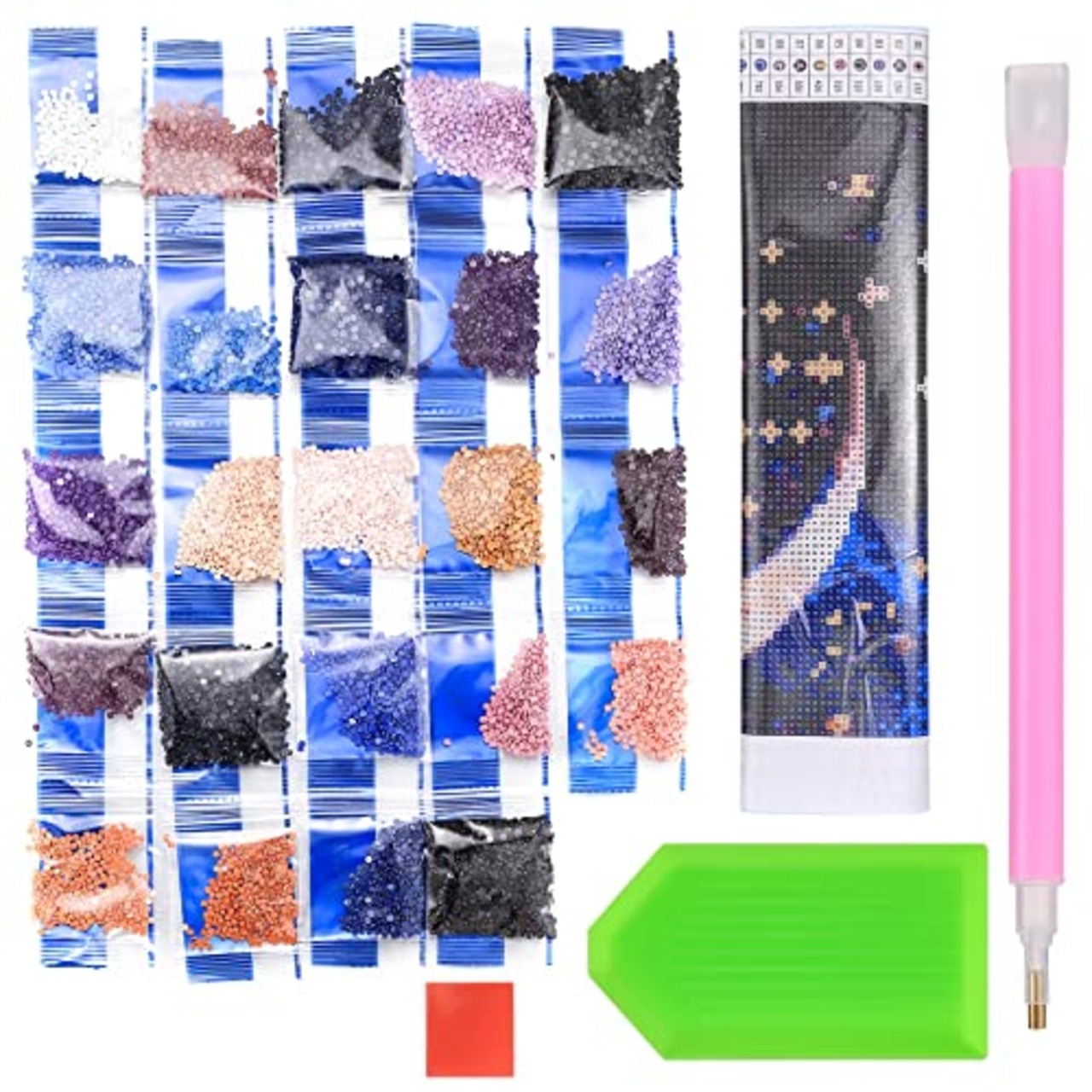 HAODEOO 5dダイヤモンドアート 月 5Ｄ ダイヤモンド塗装 モザイクアート ダイヤモンドペインティング キット ビーズ絵画 全面貼り付けタイプ ビーズアート モザイクビーズ 芸術品 装飾 DIY 手芸 キット 40x30cm