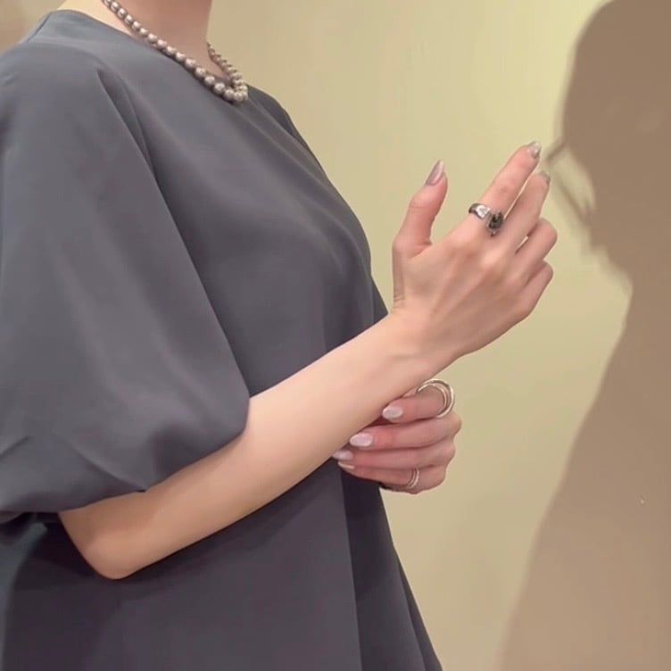 希少【HERMÈS】【17号/T58】2502 カルーゼル リング ブラック ラッカー