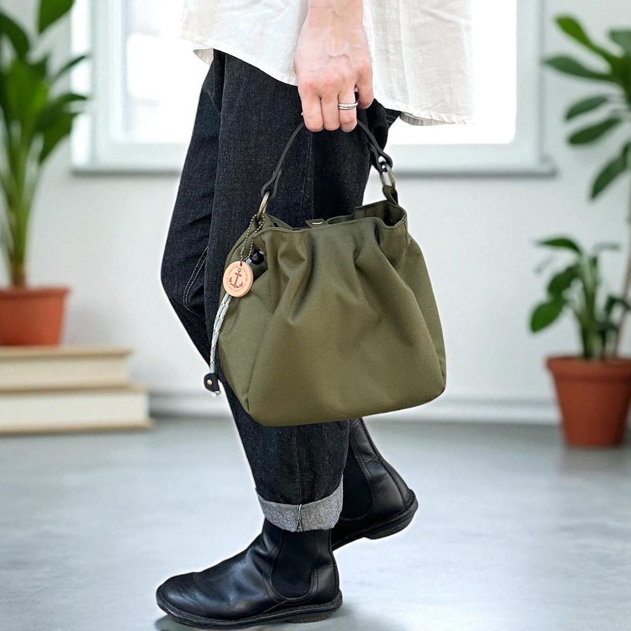 BALON mini:カーキ(CORDURA 撥水加工ナイロン素材バッグ)