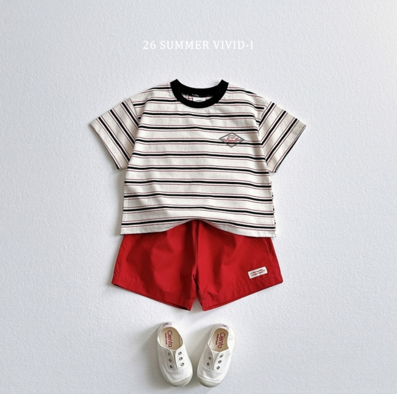 【取寄/韓国直送】VIVID-I 26/SM ポイントラベルハーフパンツ|夏服|韓国子供服