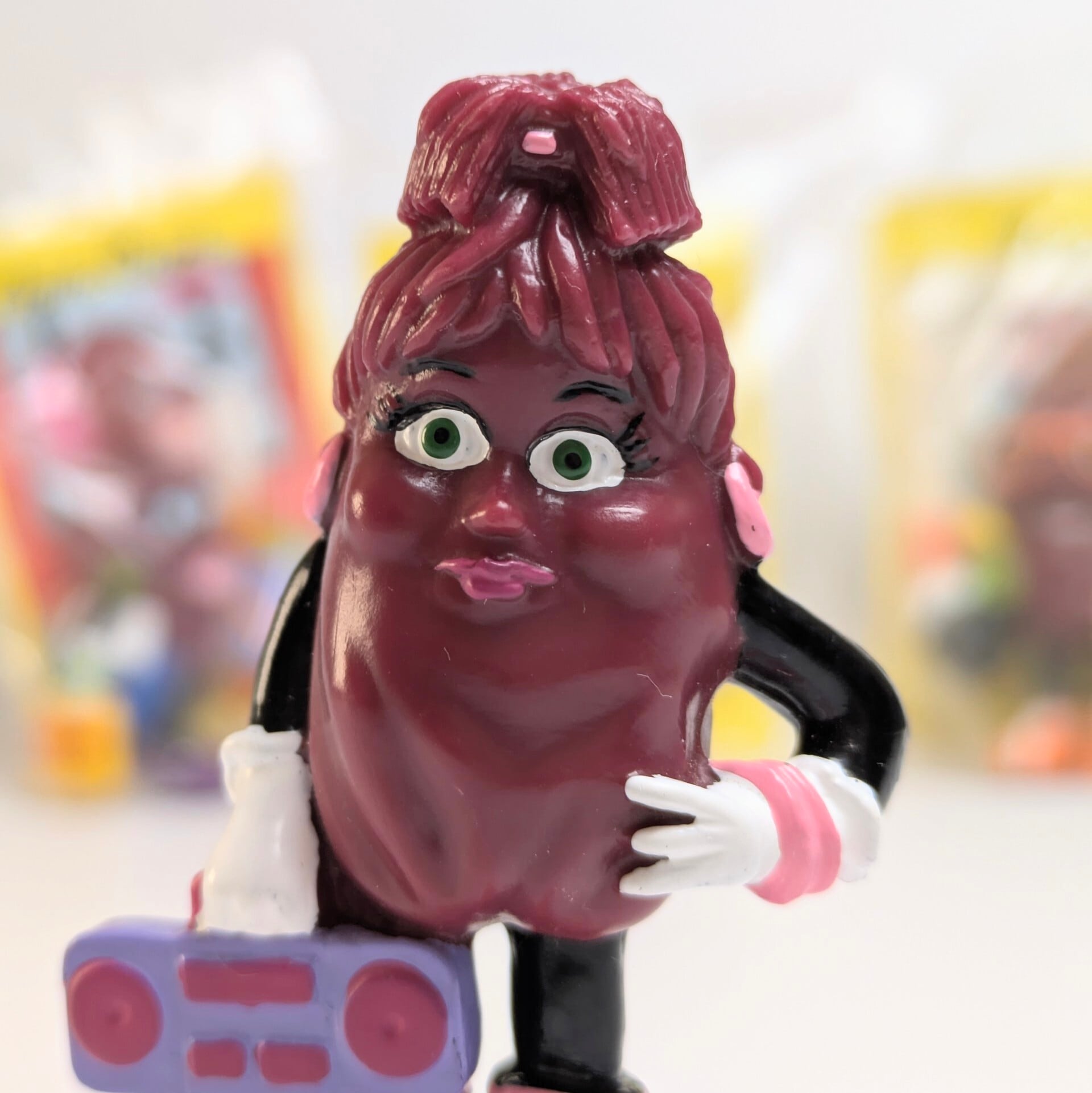 ☆ VINTAGE 1991 ☆ 【 California Raisins（カリフォルニアレーズン）】『 Alotta Stile ( アロッタ・スタイル ) / Hardee's / CARD無し 』 ハーディーズ ミールトイシリーズ / PVC フィギュア ビンテージトイ 〚アメリカン雑貨 アメトイ〛