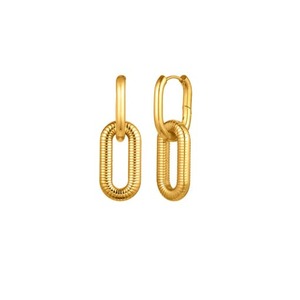 【ss 316L】ダブルピアス　イエローゴールド