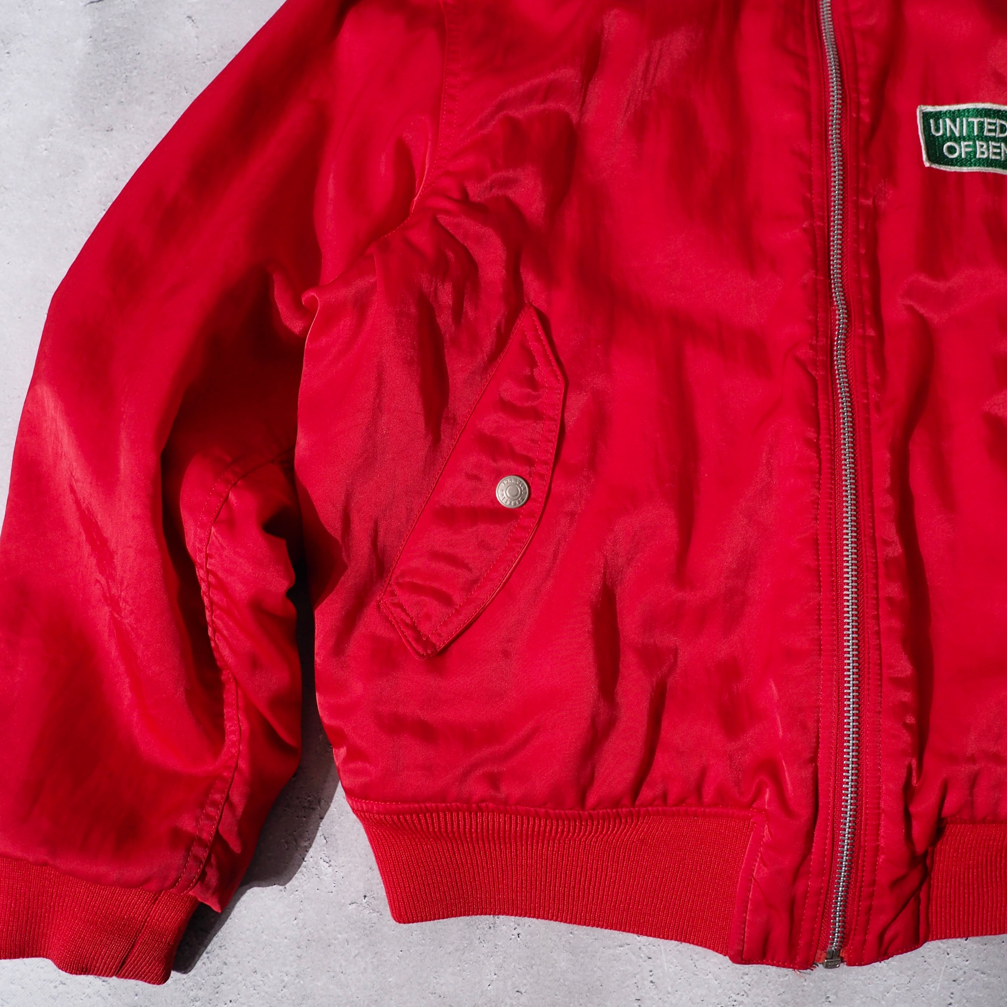 1990s ” Benetton Formula 1 ” 2way Reversible vintage loose MA_1 flight jacket