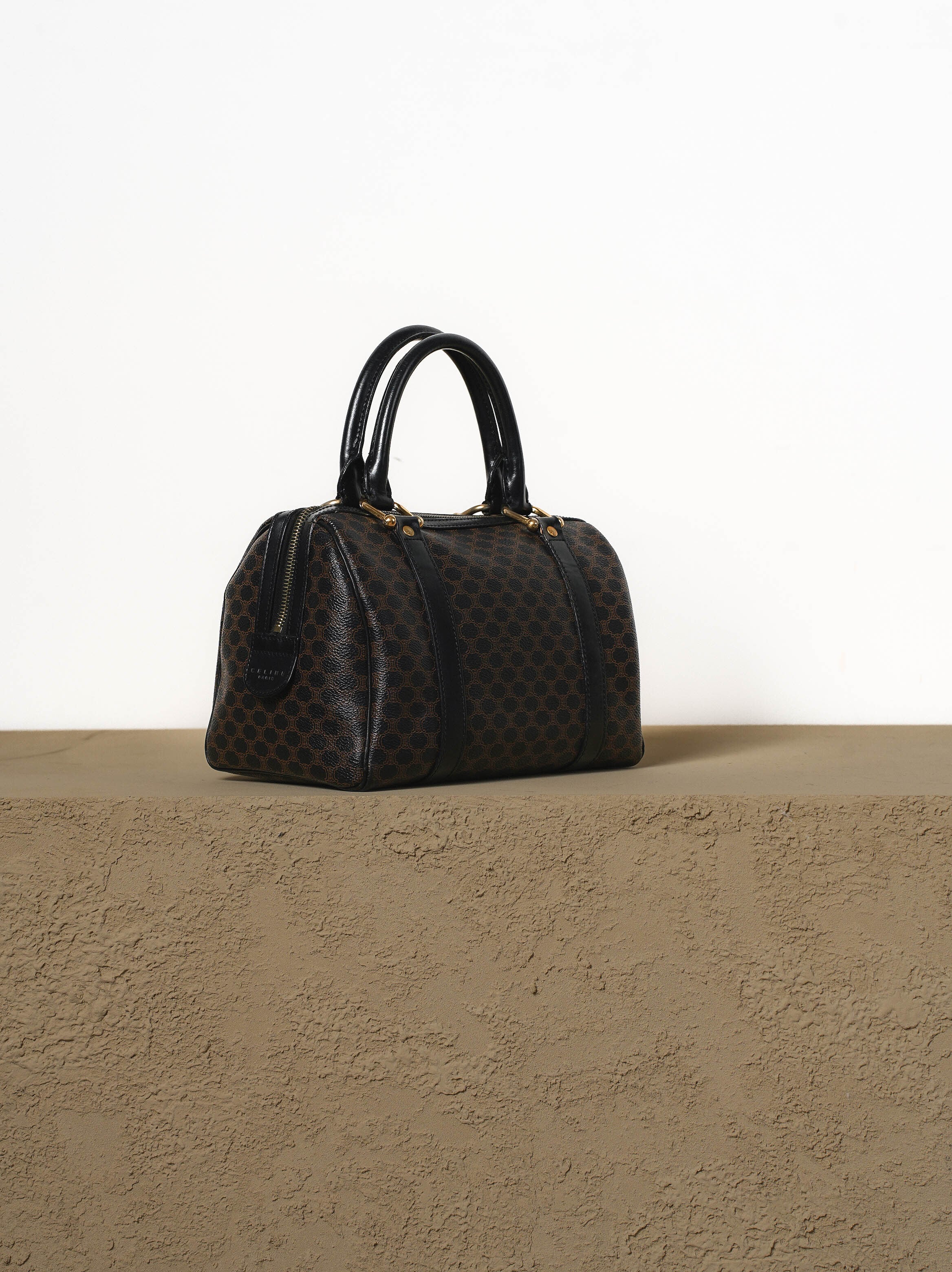 CELINE セリーヌ ブラック マカダム柄 w26 ミニボストンバッグ | Raum