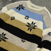snow pattern wool knit
