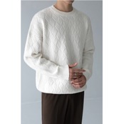 クルーネック ミドル丈ニット af0377