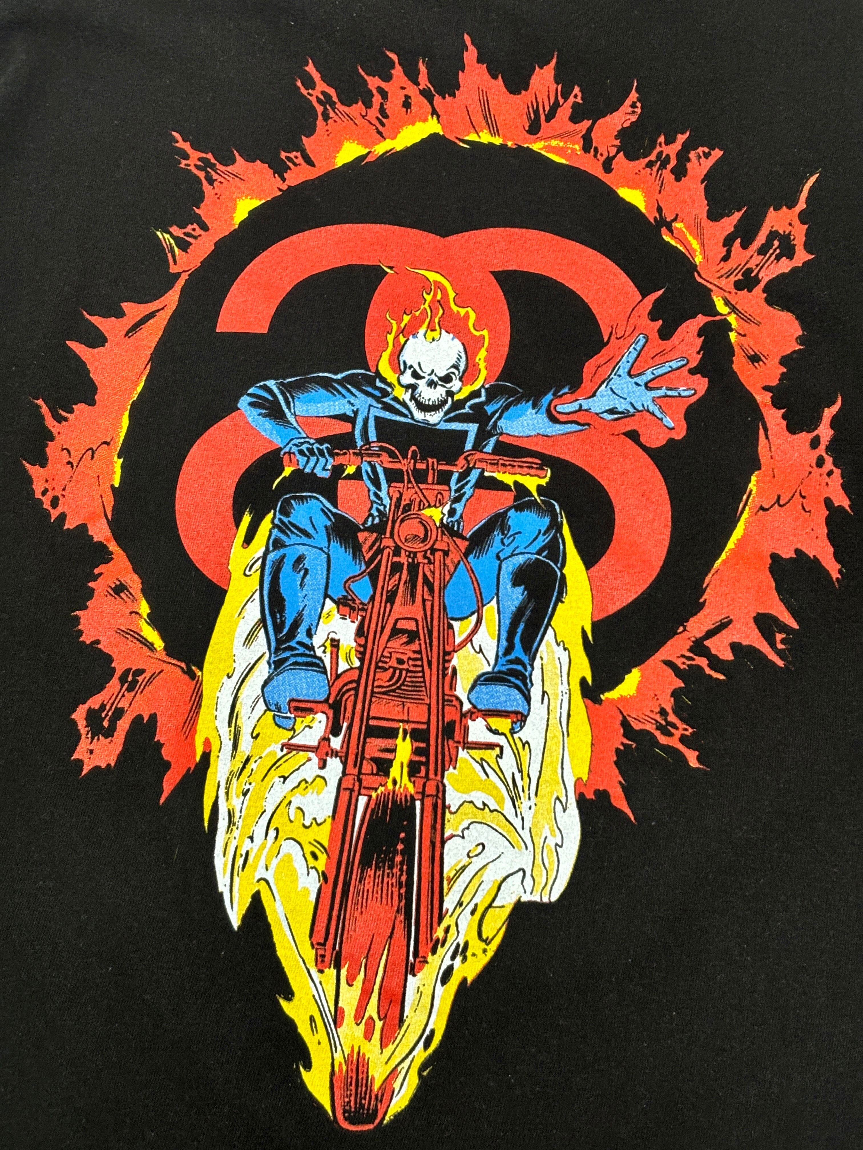 10s STUSSY × MARVEL COMICS/Ghosto Rider print Tee/2011年/M/ゴ
