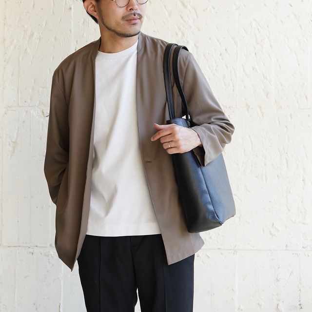 【春夏ver】何も考えずに大人の好印象コーデが完成する「尾州ウールノーカラージャケット」（SUPER160's）