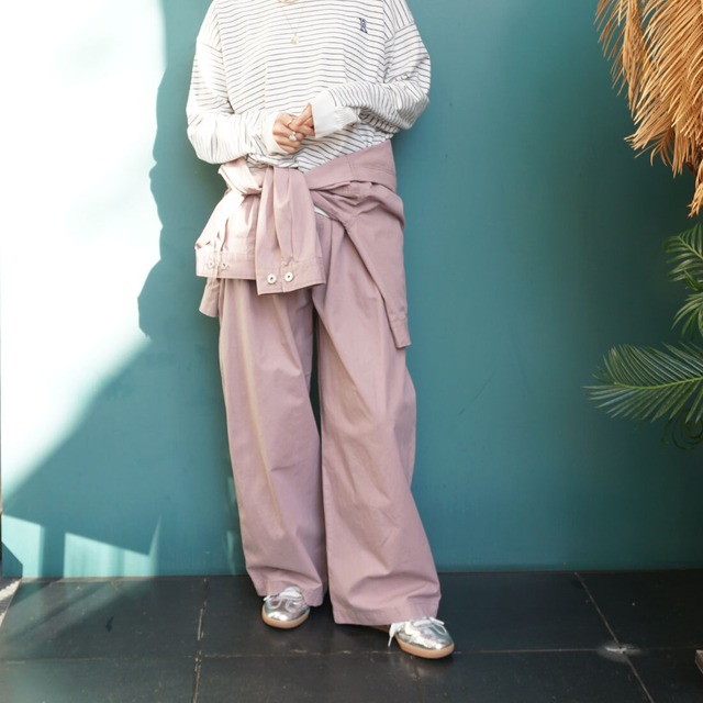 バイオ加工ワイドパンツ　