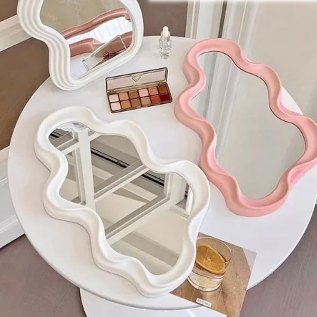 雲デザインミラー |2色展開