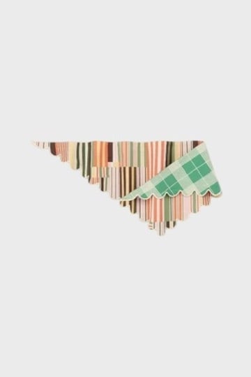 〈 Misha&Puff 25SS 〉Scallop Scarf "スカーフ" / Gamberetto Hodgepodge Stripe