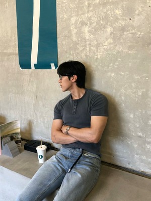 【先行販売商品】Pigment Ribbed Henley Neck Tee (4color)