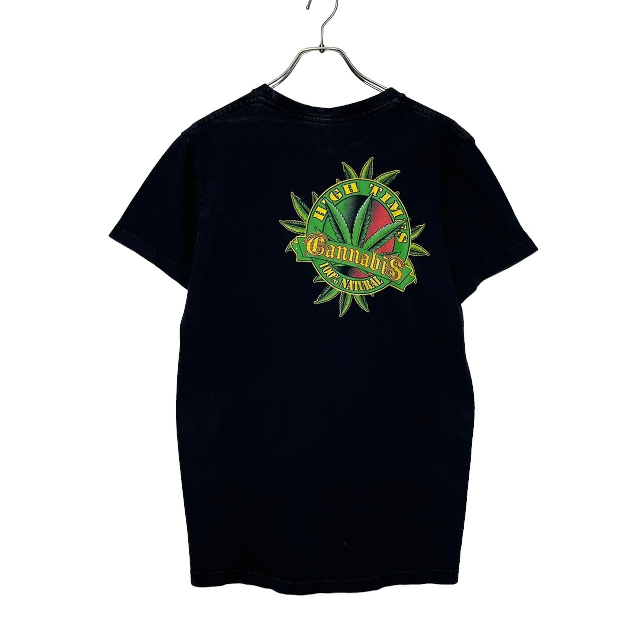 両面プリント】unknown 半袖Tシャツ M コットン100% マリファナ T 