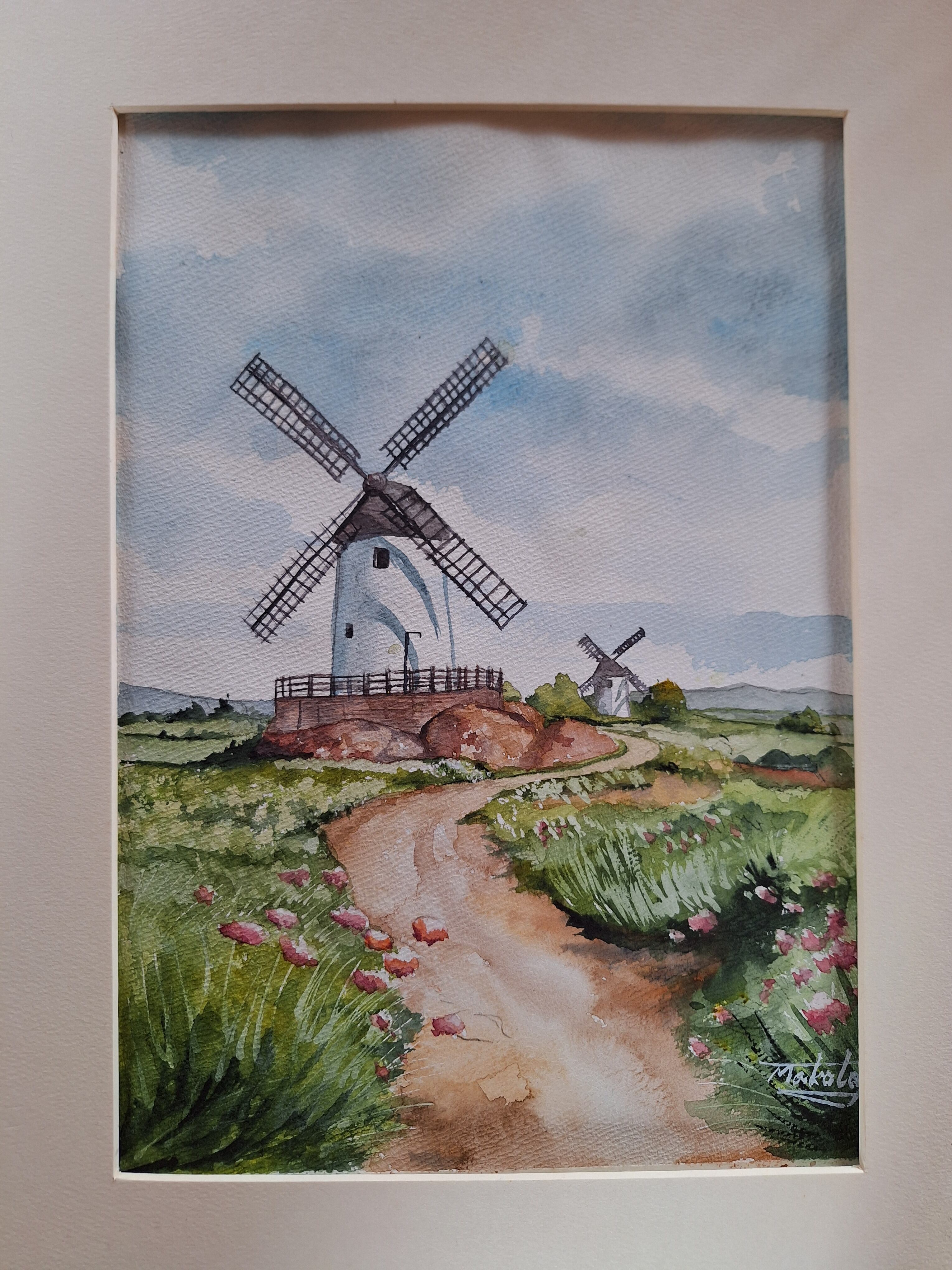 点描画アート 鳩と美女 | 工房 和み