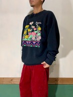 90's FRUIT OF THE LOOM Print Sweat Shirt Made in USA【XL】