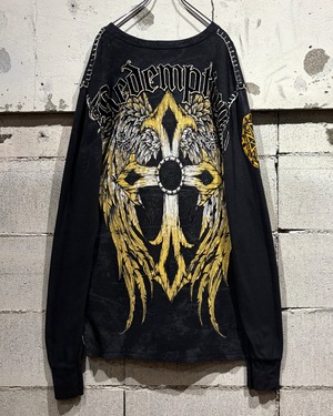 【Caka otto】“RAW STATE” Gothic Design L/S Thermal T-Shirt