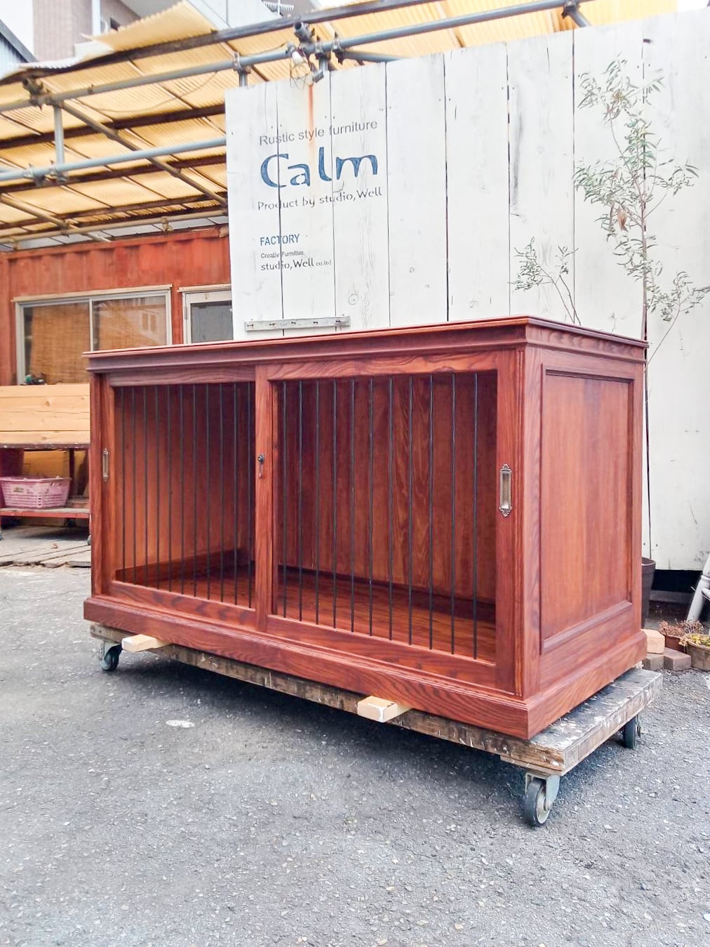 オーダーメイドドッグゲージ 1方柵・室内用犬小屋 (おしゃれな室内用ドッグハウス)W1500