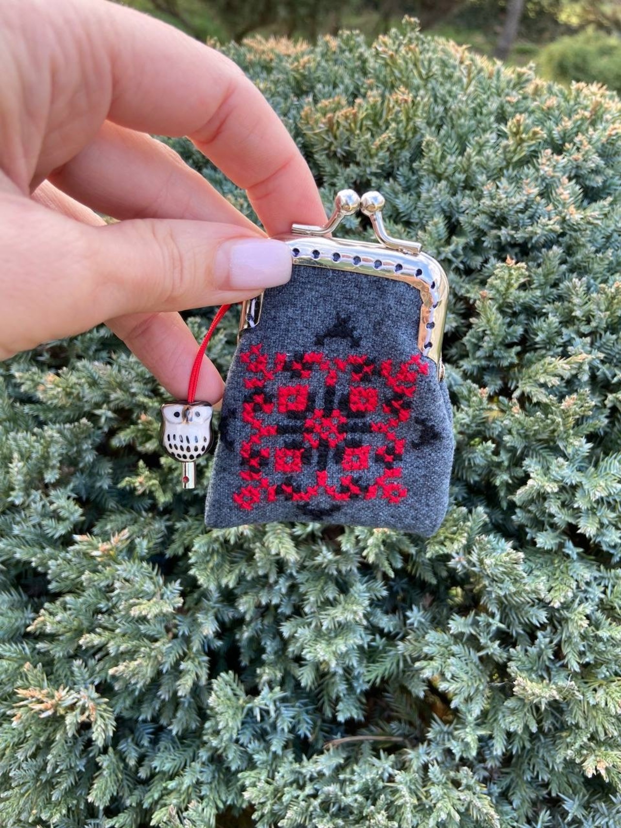 ウクライナ刺繍チェーンポーチ・コインケース　財布　 UA.Designer - 5