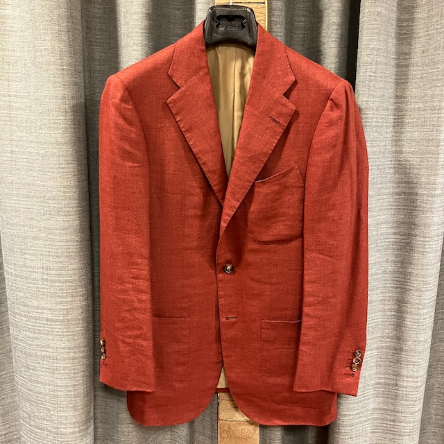 CESARE ATTOLINI CASHMERE/LINEN 3PATCH POCKET JACKET《44》