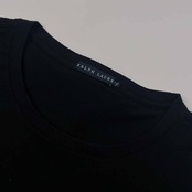 90s 00s RALPH LAURENラルフローレン ワンポイント 半袖 Tシャツ 7f/ブラック レディース オールド