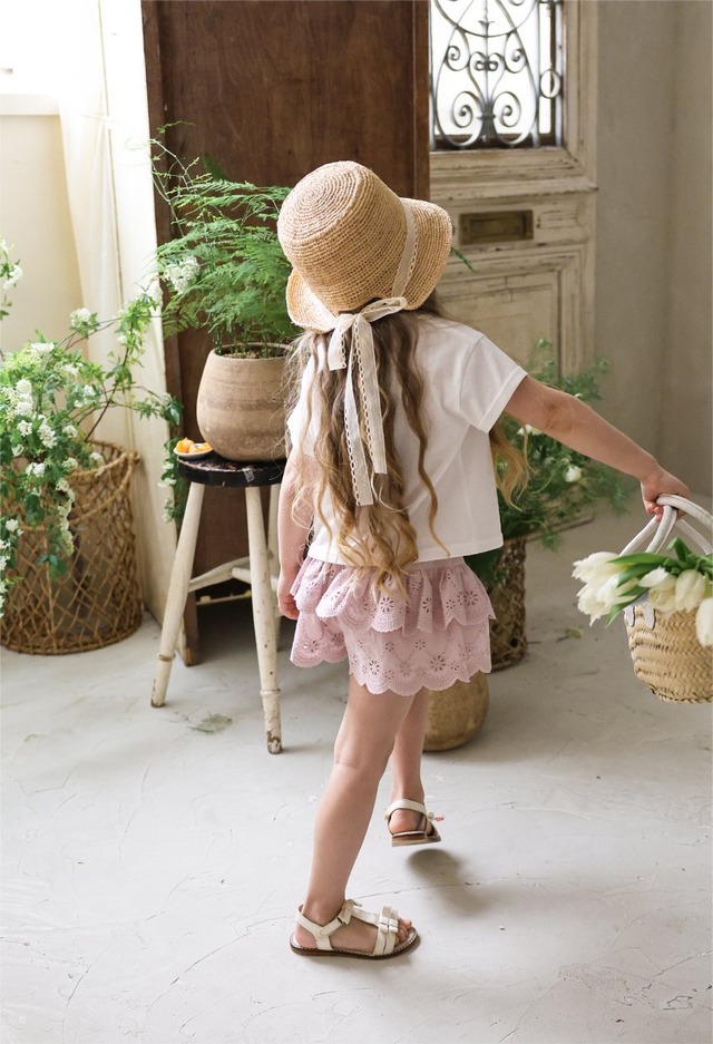 ※お洋服と同梱限定※【5/9〆予約】<flo>  Buffy lace straw Hat