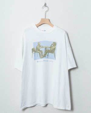 both sides art printed T-shirt / single stitch / Made In USA