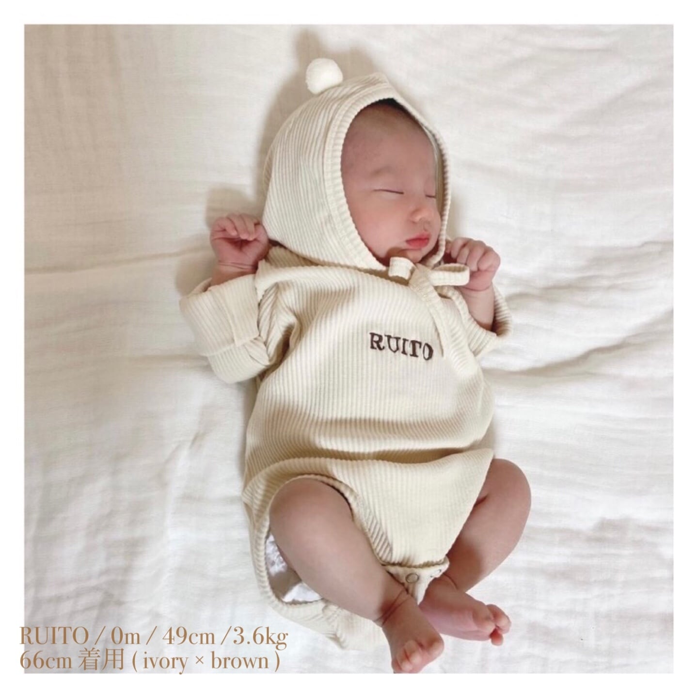 即納»〖BABY〗名入れ︎︎︎︎︎☺︎ロンパース ボンネットset | Orini