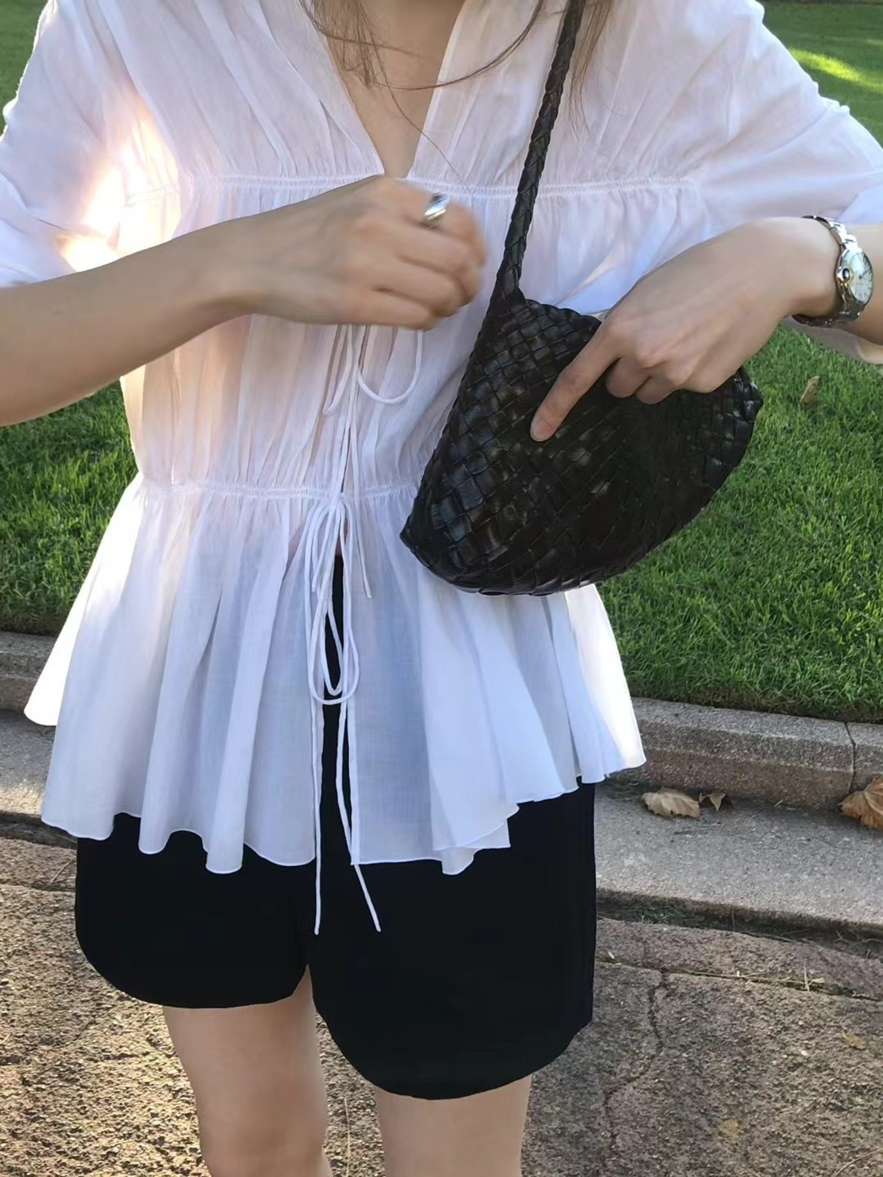 (予約) ounce / Flee shirring blouse