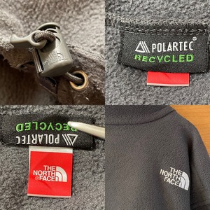 【NORTH FACE】メキシコ製 フルジップ POLARTEK フリースジャケット バックロゴ 刺繍ロゴ メンズL アメリカ古着