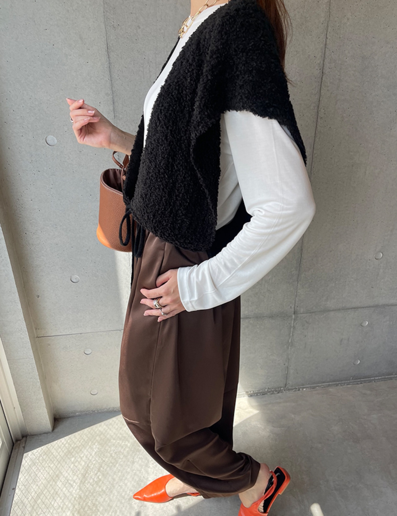 【25aw】Wool100% Cross-kinit Vest_3colors