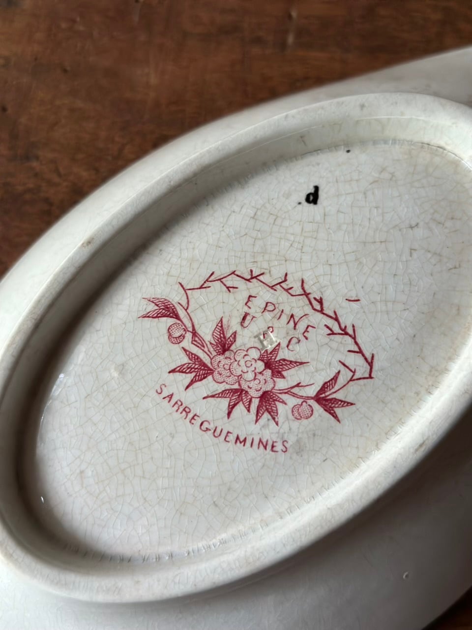リボンとサンザシのラヴィエ Sarreguemines EPINE | Brocante de La