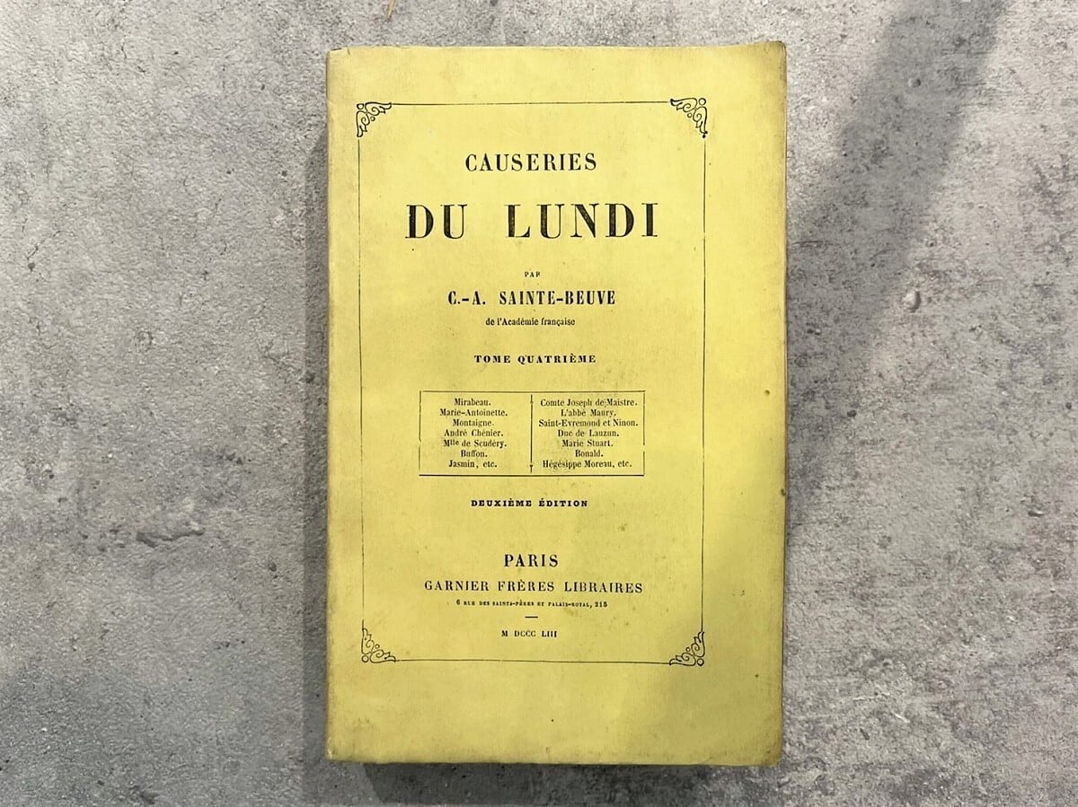 【PV-152】Causeries Du Lundi - Tome Quatrieme / display book