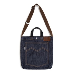 Denim Square Shoulder Tote Bag / デニム スクエア ショルダー トート バッグ