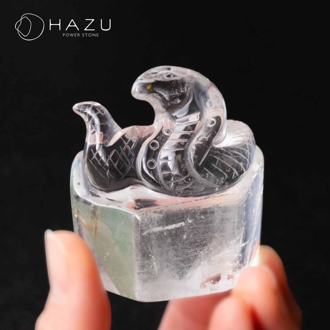 一点もの】水晶の蛇彫（ガーデン入） | 天然石HAZU