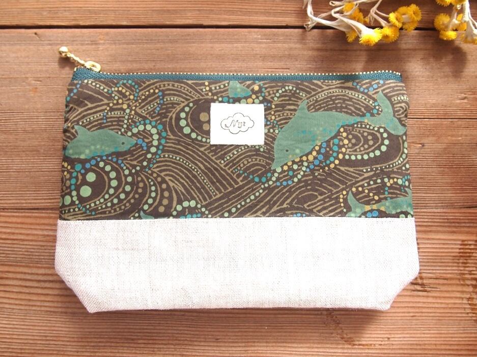 電磁波防護ファスナーポーチ【Lara's Dolphin 】